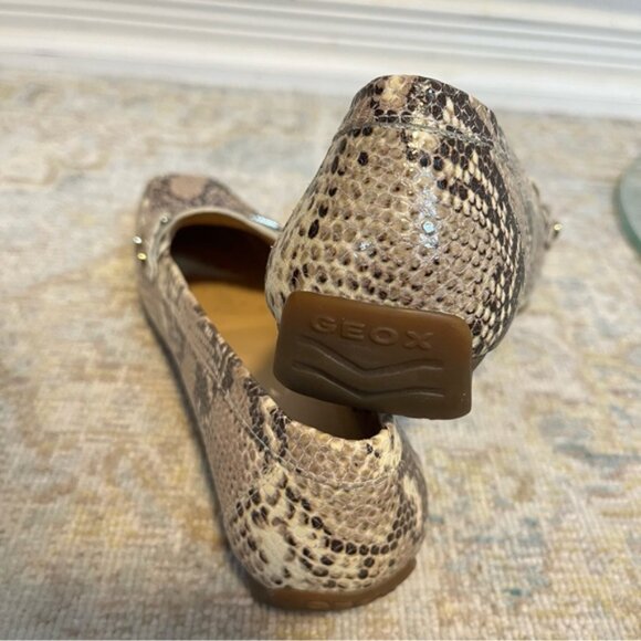 GEOX Respira Snake Embossed Loafers Women's Leather Shoes Size 36 EU - Picture 6 of 9